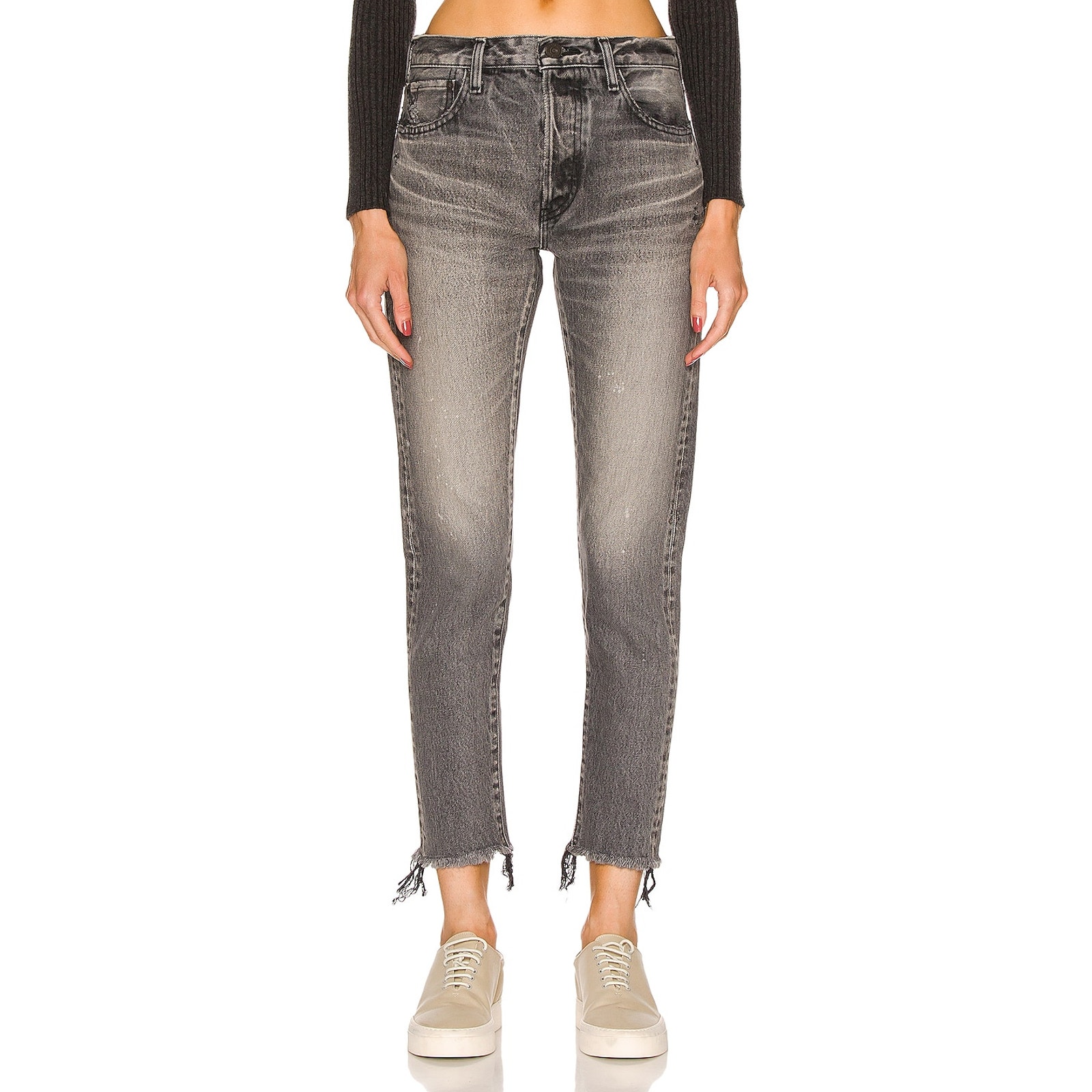 Moussy Tapered Gray Blackwood Denim Jeans Size 25